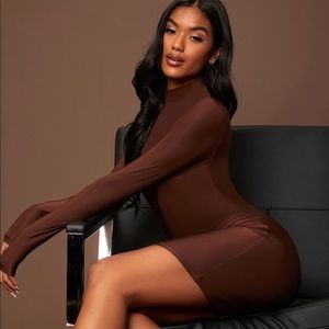 Mock Neck Bodycon Dress